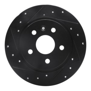 Buick Encore Brake Rotor (1) - Rear Left - R1 Concepts - Drilled & Slotted - Black - `11-`22